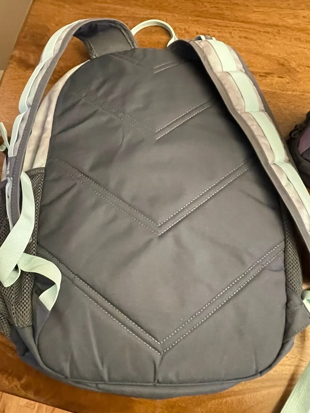 adidas Gray & Teal Ombre Backpack with Matching Lunch Bag